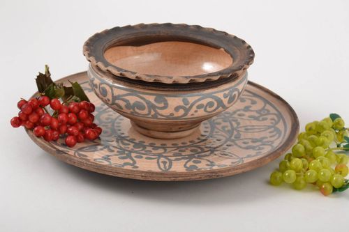 Juego de vajilla artesanal accesorios para cocina pintados regalo para mujer - MADEheart.com