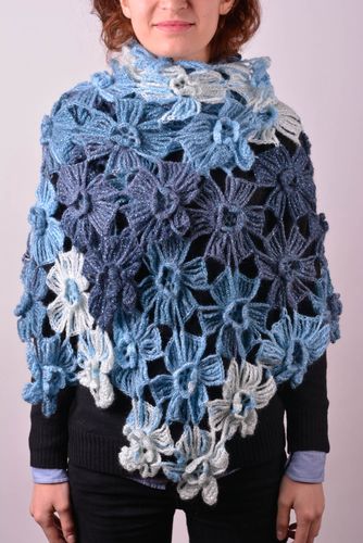 Chal para mujer tejida artesanal complemento de invierno regalo original - MADEheart.com