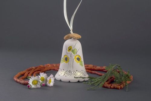 Ceramic bell Sunflowers - MADEheart.com