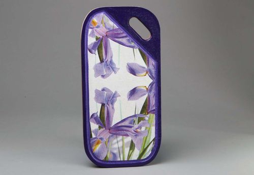 Decorative cutting board Irises - MADEheart.com