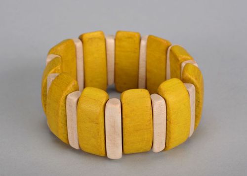 Bracelet jaune rayé  - MADEheart.com