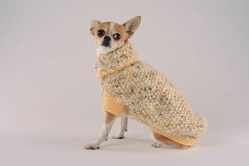 Camisola para cão tricotada a mão de мохера Banana Republic - MADEheart.com