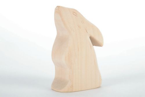 Figurine en bois dérable artisanale Lapin - MADEheart.com