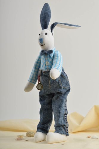 Handmade Kuscheltier Hase ausgefallenes Spielzeug Stoff Tier Geschenk Idee  - MADEheart.com