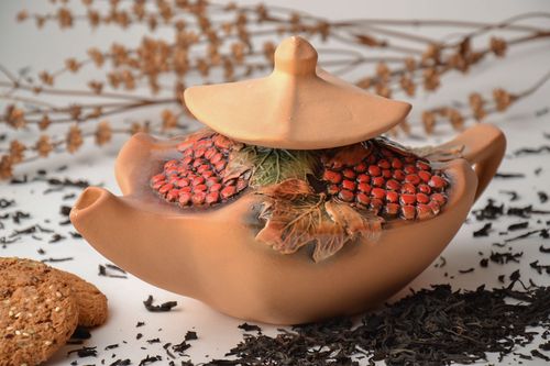 Homemade clay teapot Ethnic - MADEheart.com