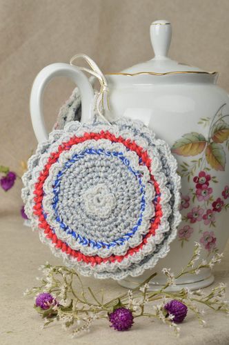 Beautiful handmade crochet potholder nice pot holder design home textiles - MADEheart.com