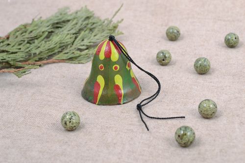 Interior hanging ceramic bell with painting - MADEheart.com