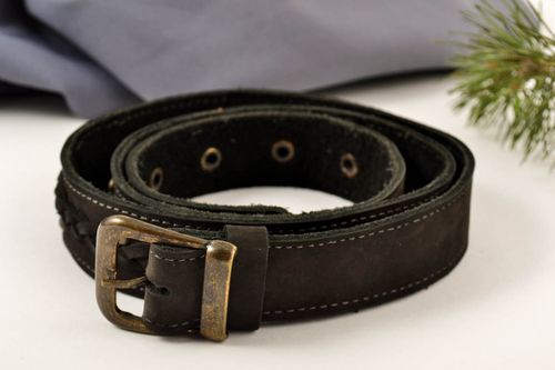 Cinturón de cuero hecho a mano ropa masculina estilosa accesorio de moda - MADEheart.com