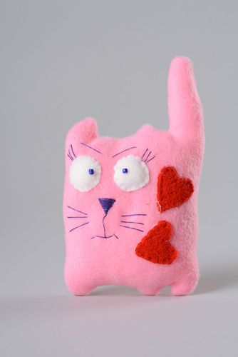 Тканевая игрушка из флиса Влюбленный кот - MADEheart.com
