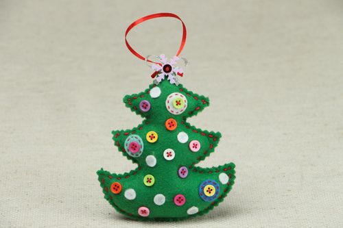 Brinquedo para Árvore de Natal feito à mão Botões  - MADEheart.com