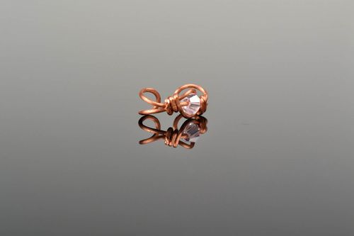 Cuff-Ohrring in wire wrap Technik  - MADEheart.com