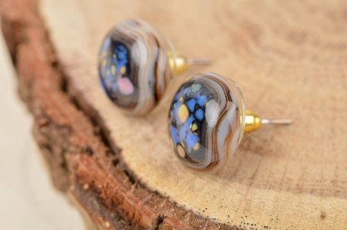 Unusual handmade glass earrings handmade jewellery fashion trends gifts for her - MADEheart.com