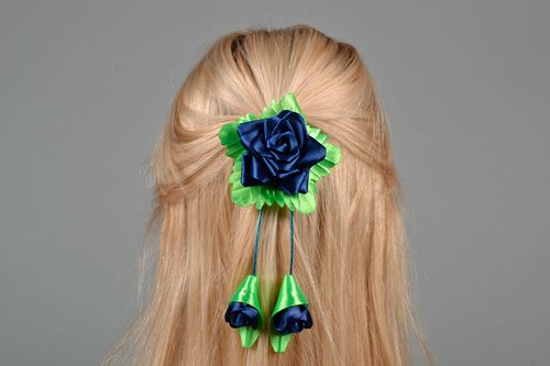 Haarspange Schmuck Blaue Rose - MADEheart.com