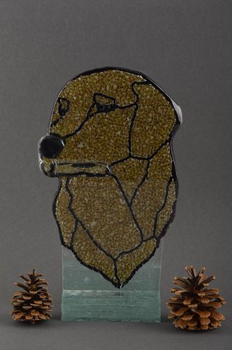 Figurine chien faite main Statuette design en verre Décoration dintérieur - MADEheart.com