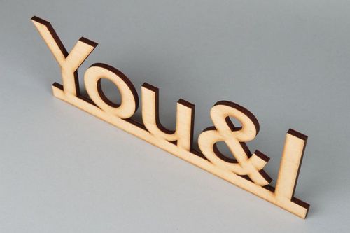 Chipboard lettering You & I - MADEheart.com