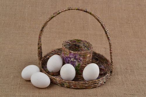Handmade paper rod stand Easter egg holder designer interior decoration solution - MADEheart.com