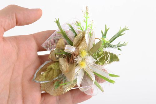 Fleurs artificielles pour barrette ou broche faites main pratiques fourniture - MADEheart.com
