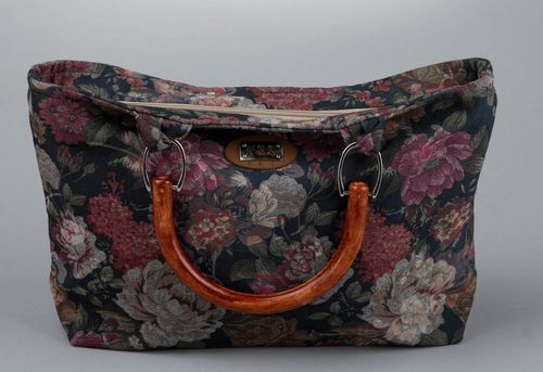 Textile floral bag - MADEheart.com