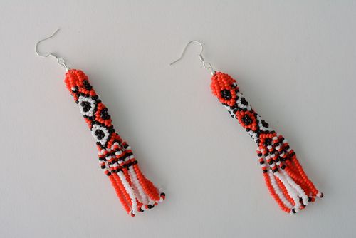 Boucles doreilles de perles de rocaille de style ethnique - MADEheart.com