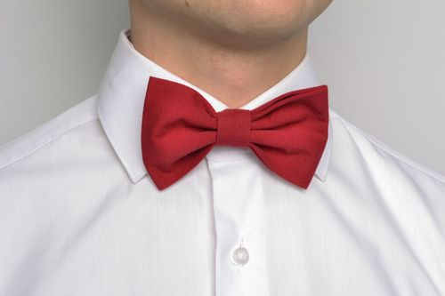 Бордовый галстук-бабочка - MADEheart.com
