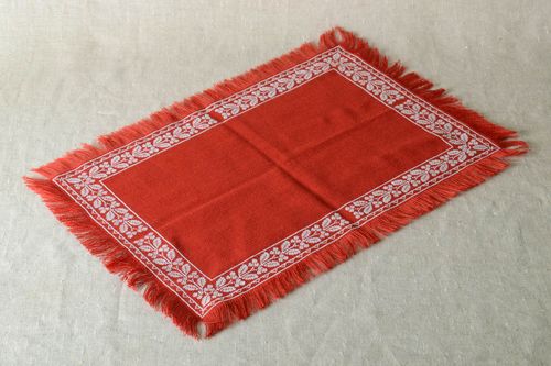 Red beautiful napkin decorative handmade napkin embroidered home textile - MADEheart.com
