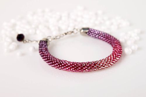 Bracelet perles rocaille Bijou fait main design sympa Accessoire femme - MADEheart.com