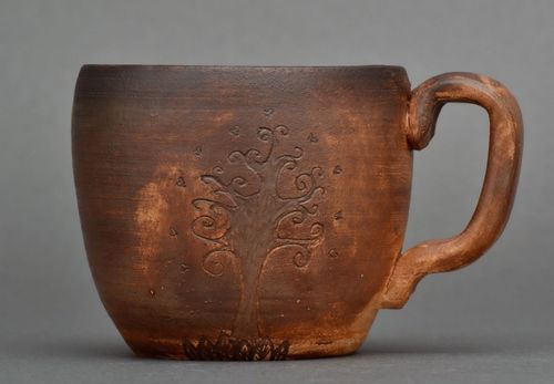 Chávena de cerâmica de argila branca - MADEheart.com