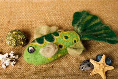 Handmade felted wool toy fridge magnet home design decorative use only - MADEheart.com