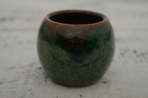Glasiertes Keramik Schnapsglas 70ml - MADEheart.com