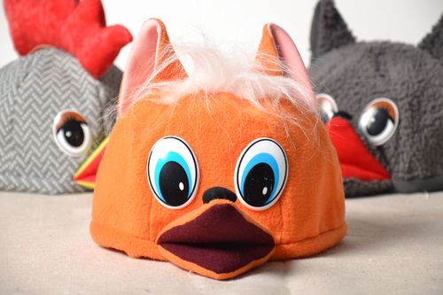 Gorro para carnaval na forma da cabeça de uma raposa - MADEheart.com