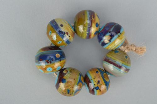 Fourniture verre chalumeau ensemble de perles fantaisie faites main - MADEheart.com