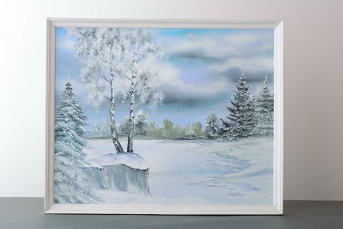 Oil painting Frosty Day - MADEheart.com