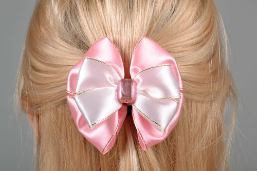 Schleife Haarspange rosa - MADEheart.com