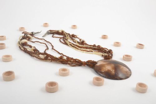 Handmade bone necklace beaded necklace bone jewelry fashion jewelry for women - MADEheart.com