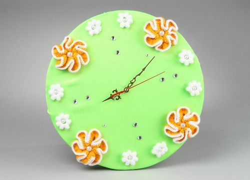 Relógio com flores artesanal  - MADEheart.com