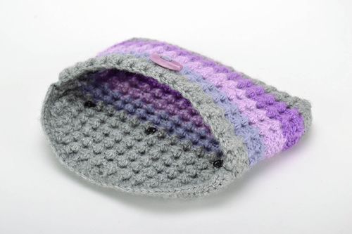 Bolsa de cosméticos tricotada a mão - MADEheart.com