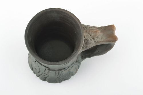 Black smoke ceramic beer mug  - MADEheart.com