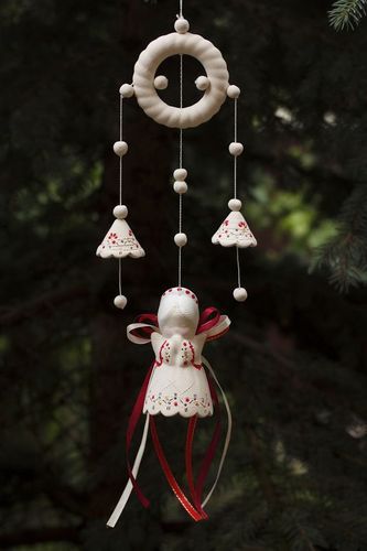 Ceramic bells with angel - MADEheart.com