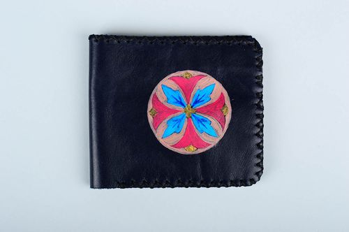 Unusual handmade leather wallet elegant wallet for men gentlemen only - MADEheart.com