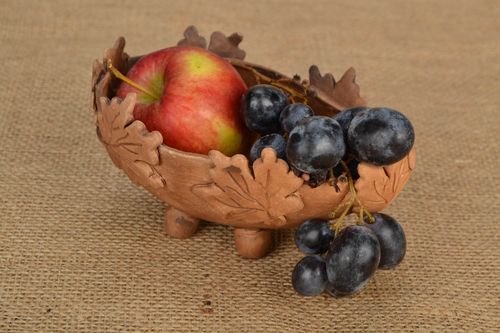 Clay candy tray Grape Leaves - MADEheart.com