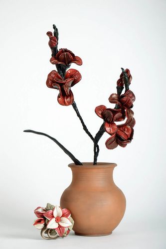 Flor decorativa de cuero - MADEheart.com