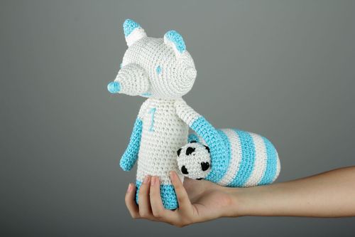 Giocattolo a maglia carino fatto a mano pupazzo morbido volpe da bambini - MADEheart.com
