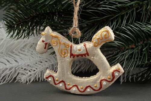 Addobbi natalizi in pasta di sale fatti a mano decorazioni da appendere - MADEheart.com