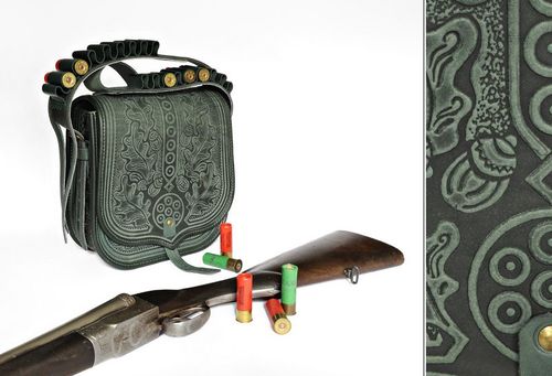 Borsa per caccia con ornamento fatta a mano borsa giberna Accessori uomo  - MADEheart.com