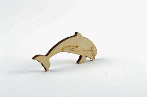 Forme en bois à peindre fait main scrapbooking Loisirs créatifs dauphin design - MADEheart.com