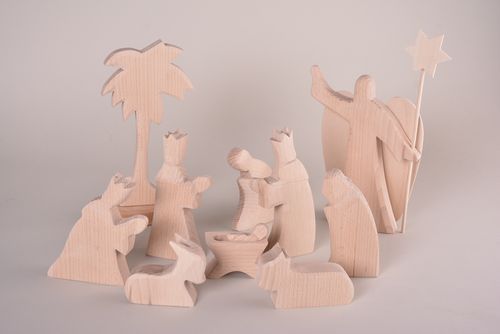Spielzeug Set handmade Holzfiguren zum Bemalen Geschenk für Kinder originell - MADEheart.com
