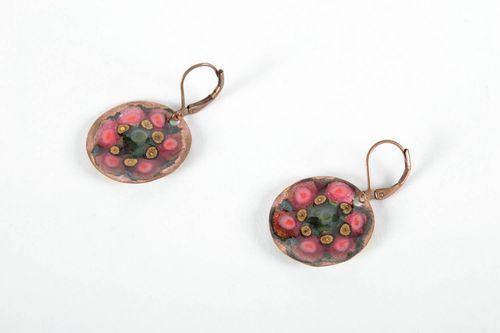 Round copper earrings - MADEheart.com