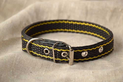 Textil Halsband für Hund in Schwarz - MADEheart.com