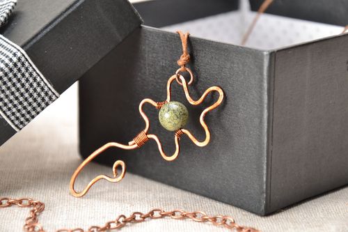 Designer copper pendant - MADEheart.com