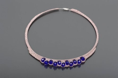 Handmade Modeschmuck Halskette Damen Collier Accessoires für Frauen mit Kristall - MADEheart.com